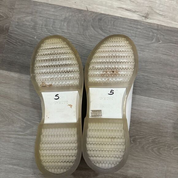 Geox Respira Oxfords Shoes Mens 40 7 White/Silver Tassel Fringe Platform Leather - Picture 8 of 8